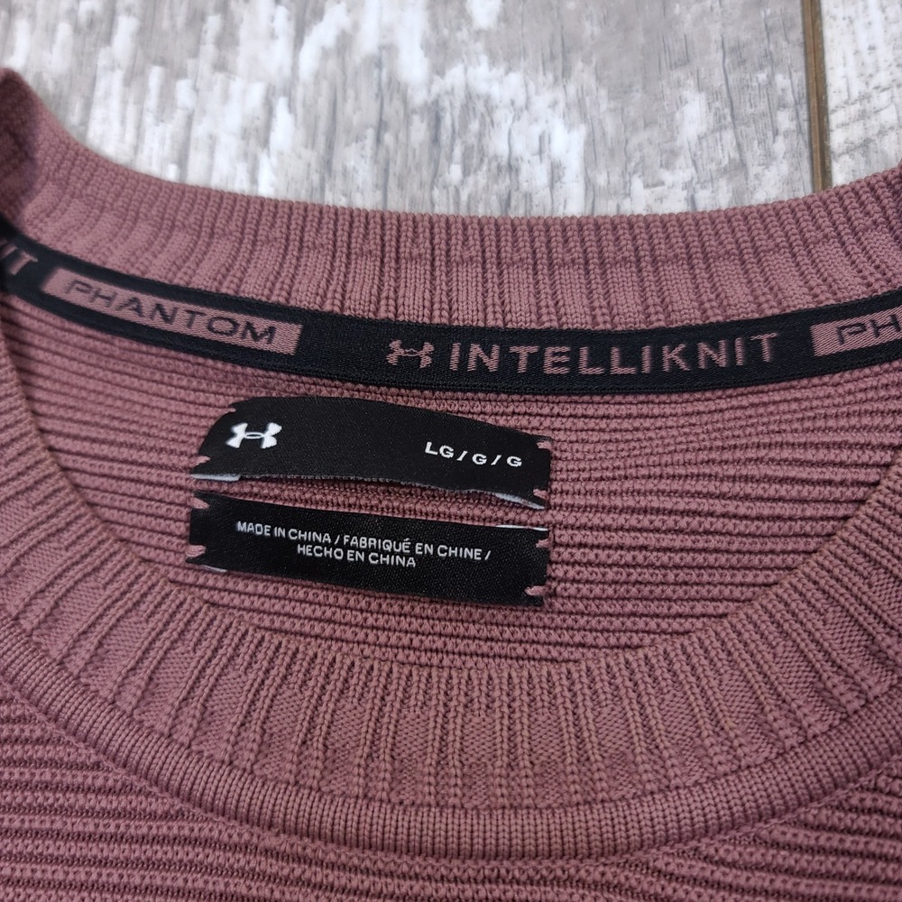 Under Armour IntelliKnit Phantom Women Large Pink Long Sleeve Crew Neck - Picture 5 of 7